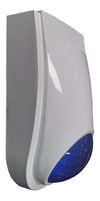 Sirena con luz estroboscópica azul para panel de alarma contra robo – CV-OS106