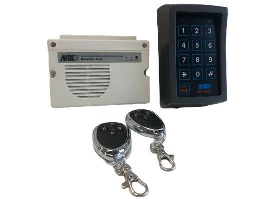 Kit para control de acceso: Teclado inalámbrico DK-2310 + Controlador de acceso DA-2311 + llaveros de proximidad