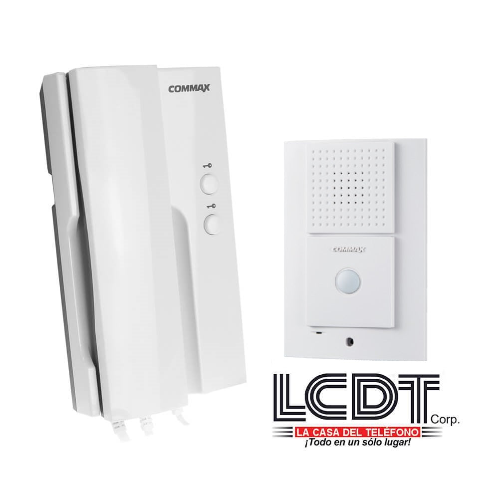 Kit de Audio portero Commax: Teléfono DP-2HPR y estación de puerta DR-2L