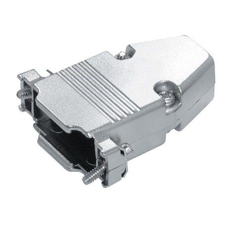 Carcasa metálica plateada para conector DB9 – Quest DSH-5409
