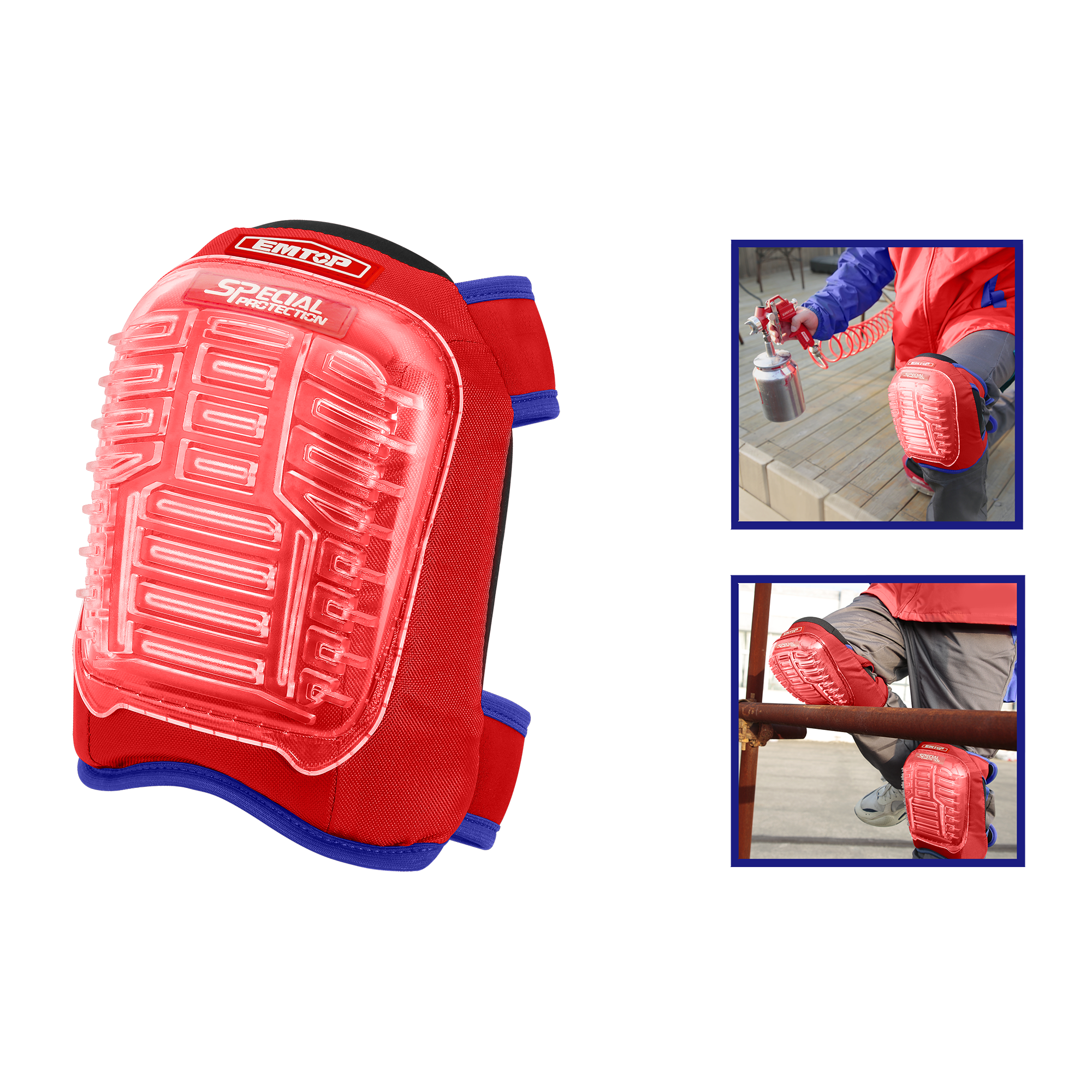 Rodillera de seguridad con carcasa de PVC - EMTOP EKPT0201