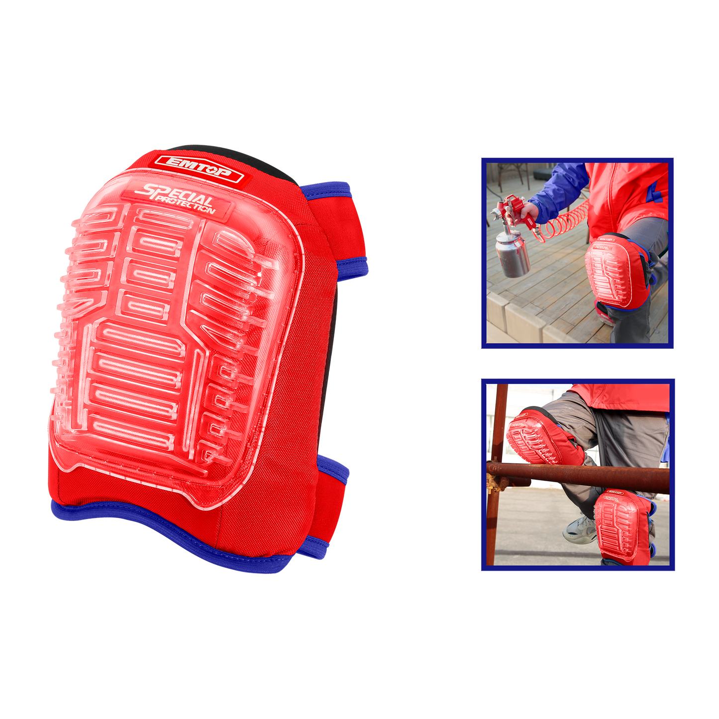 Rodillera de seguridad con carcasa de PVC - EMTOP EKPT0201