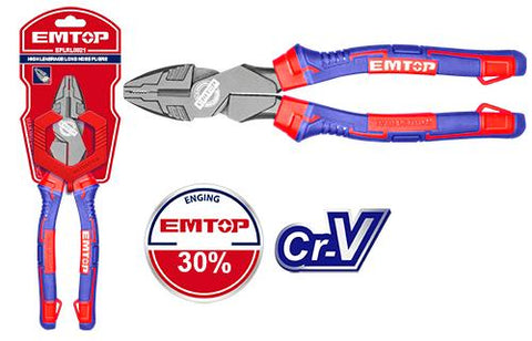 Alicate universal de 9.5”, diseño de alto apalancamiento – EMTOP EPLRC0921