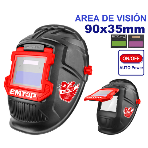 Máscara para soldar con pantalla fotosensible - EMTOP EWHT0102