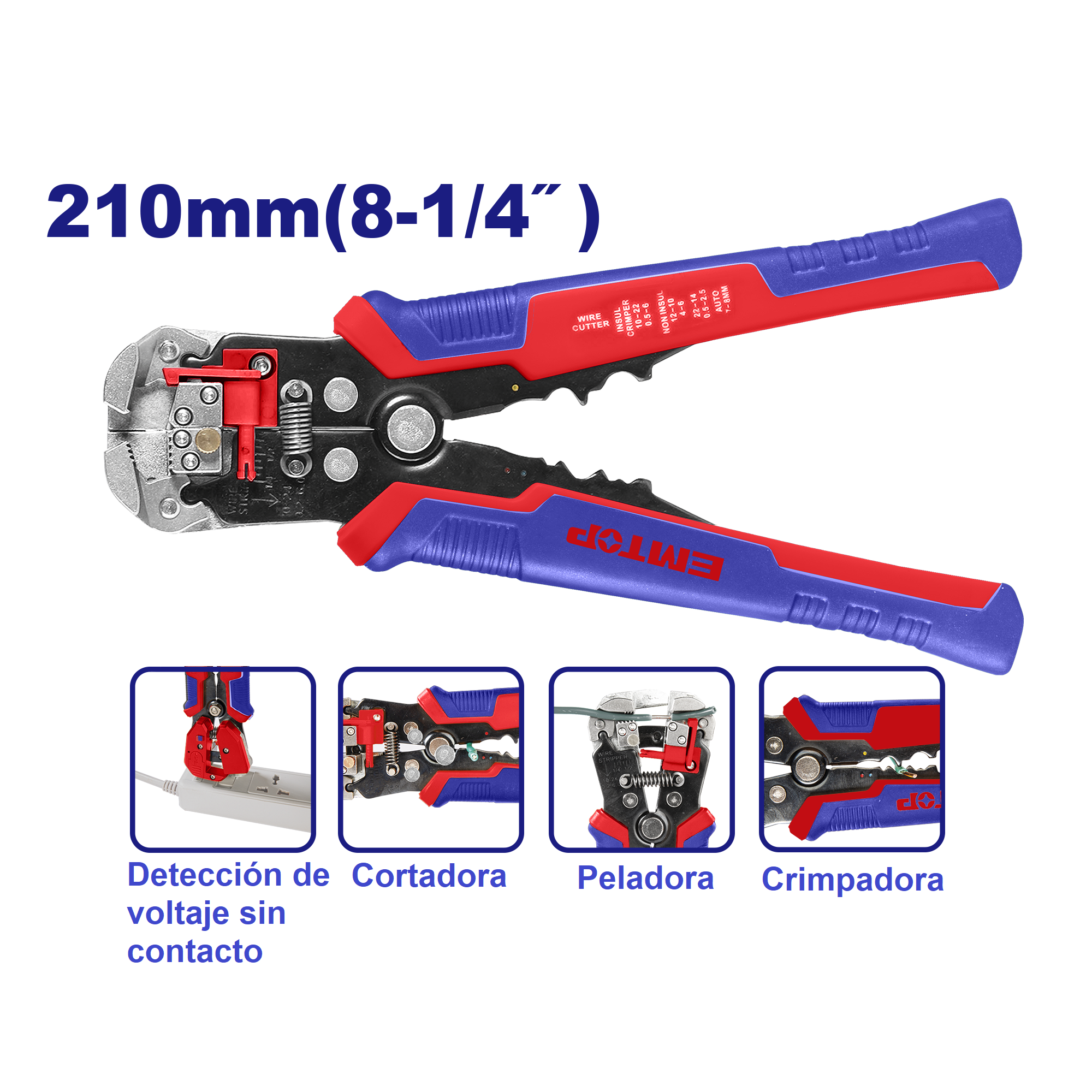 Pelacables inteligente de 8 1/4” con detección de voltaje – EMTOP EWSP102429