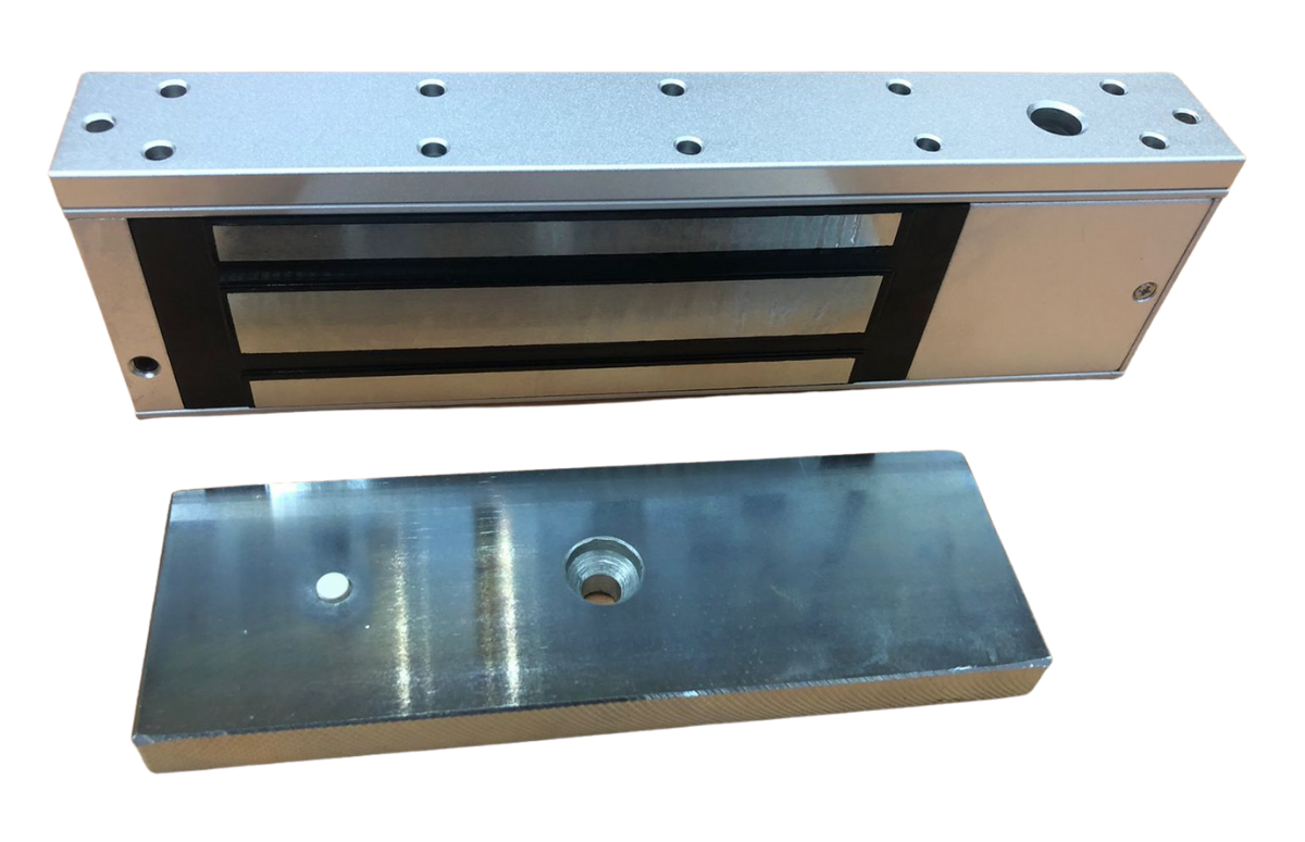 Cerradura magnética, fuerza de retención de 1200lbs, indicador LED, contactos NO/NC/COM, para puerta individual, 12 ó 24V – JS-500S Junson