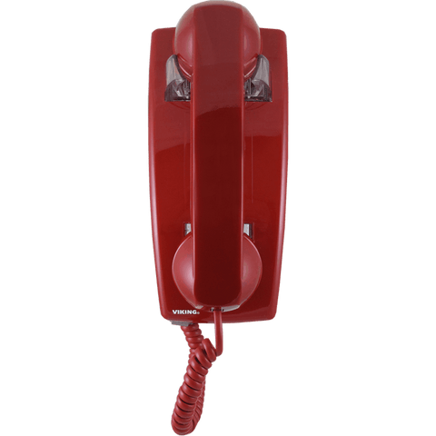 Teléfono CIEGO en color rojo, para instalar en pared – K-1500P-W Viking