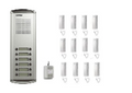 Kit de Botonera Commax DR-12AM: Botonera con 12 botones, 12 teléfonos para apartamentos y fuente de poder