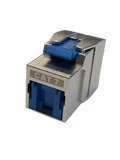 Módulo keystone jack blindado STP CAT7 10G color Azul, montaje sin herramienta – Kuwes KSNT-TLSS-ABL-SUPER7-S3M