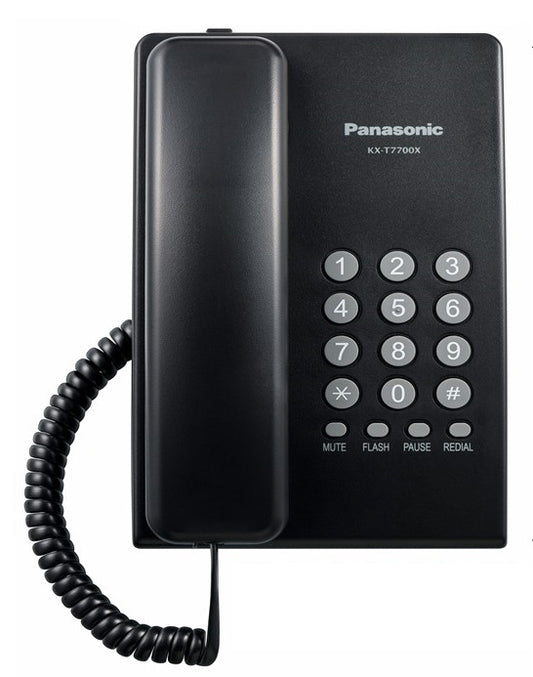 Teléfono básico Panasonic KX-T7700 en color negro