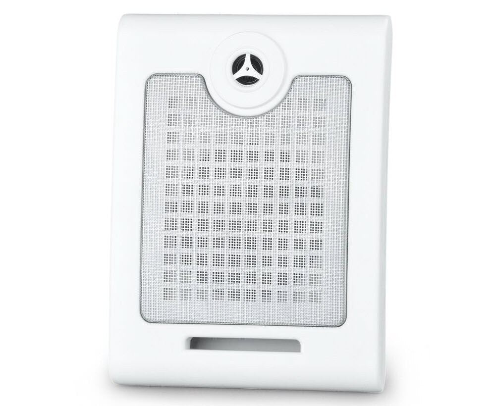 Bocina de pared de 15W, línea de 100V, para Sistemas de música ambiental y de voceo, en color blanco – LBG-502B-WH
