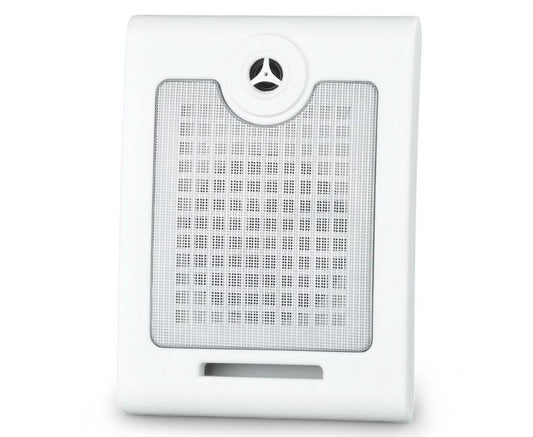 Bocina de pared de 15W, línea de 100V, para Sistemas de música ambiental y de voceo, en color blanco – LBG-502B-WH