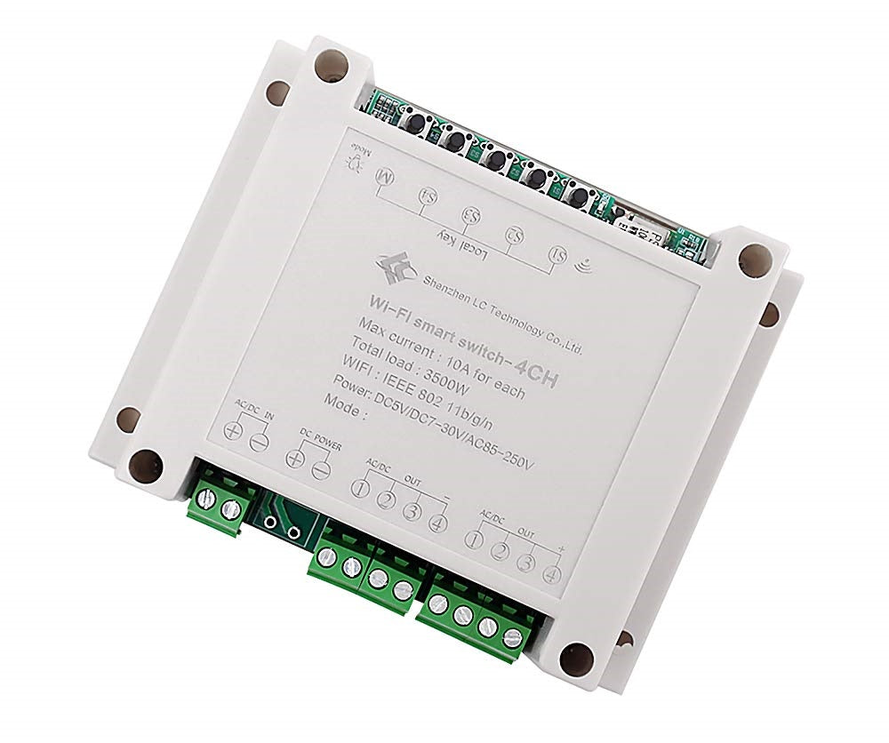 Interruptor Wi-Fi inteligente para control de 4 dispositivos – LCWSS-4