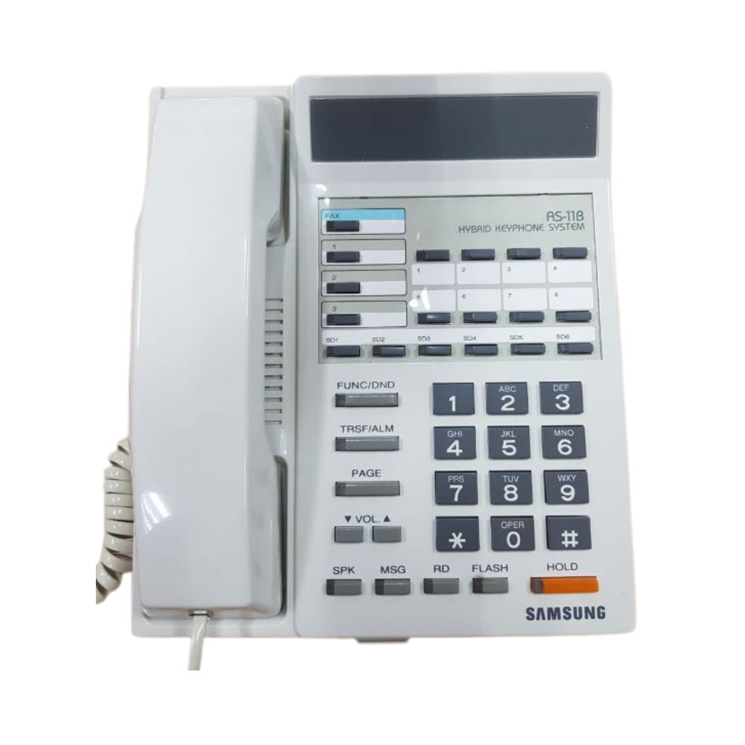 Teléfono Ejecutivo Samsung modelo AS-11B, compatible con central telefónica SKP-308H
