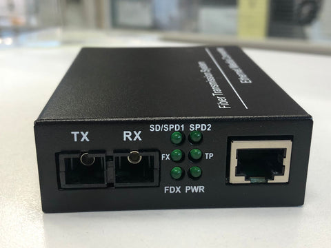 Convertidor de medios de fibra óptica, 1 puerto dúplex SC, 1 puerto gigabit ethernet – POE108GM-D Hasivo