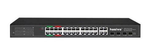 Switch de 24 puertos Full Gigabit Super PoE + 4 GE Combo uplink, 400W, 802.3bt – S5800P-24G-4TC-SUPER hasivo