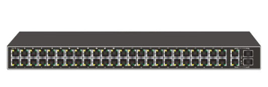 Switch de 48 puertos PoE 10/100M + 2 puertos 1000M Combo, 700W – S5800P-48F-2GC hasivo
