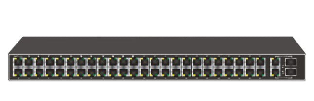 Switch de 48 puertos PoE 10/100M + 2 puertos 1000M Combo, 700W – S5800P-48F-2GC hasivo