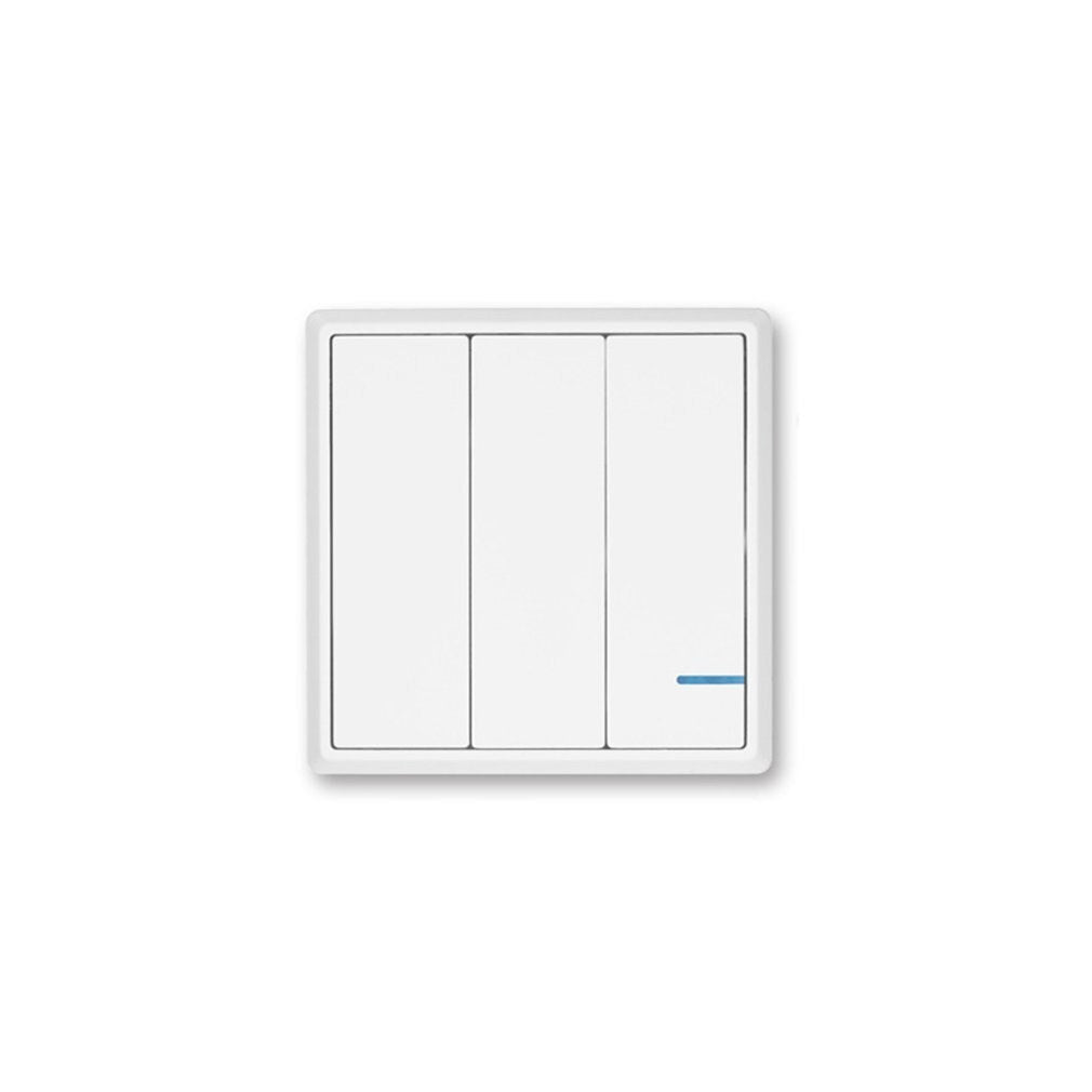 Interruptor inalámbrico de largo alcance, 3 pulsadores y protección IP54 – SW-K3