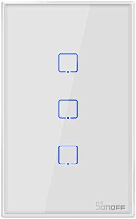 Interruptor táctil de pared controlado por Wi-Fi, 3 pulsadores – T0US3C Sonoff