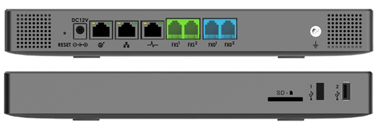 Central IP Grandstream UCM6302 soporta hasta 1000 usuarios, 150 llamadas concurrentes, 2 FXS, 2 FXO, 3 puertos de red Gigabit