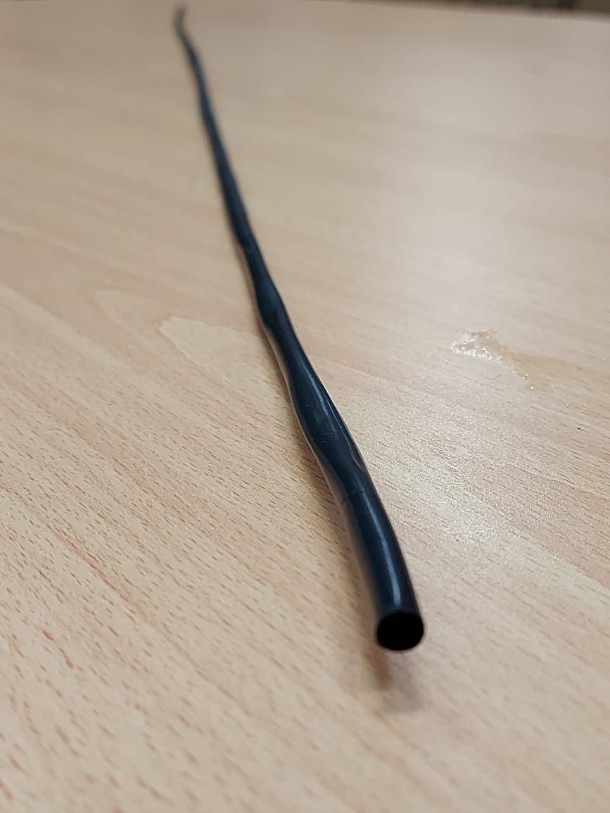 Tubo de PVC termoencogible negro con diámetro de 5mm.  Color negro – HS-4.5