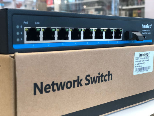Switch de 8 puertos Gigabit PoE + 1 puerto de fibra dúplex SC – S1100P-8G-1GX(D) hasivo