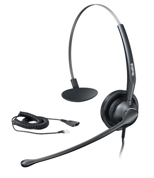 Diadema Profesional con micrófono Yealink YHS33, conexión por plug RJ9, Audio “Premium”, Comodidad