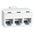 Adaptador de conector 1 a 3 (blanco)