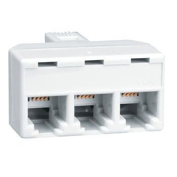 Adaptador de conector 1 a 3 (blanco) - LA CASA DEL TELEFONO