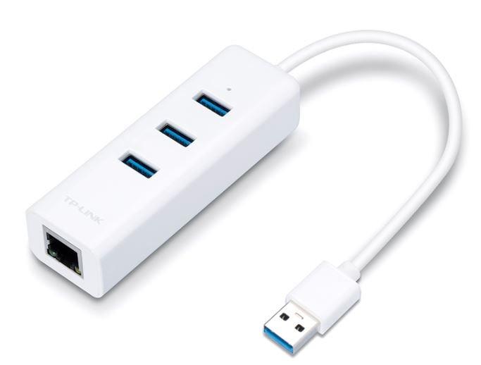 Adaptador gigabit ethernet y HUB de 3 puertos USB3.0 - LA CASA DEL TELEFONO