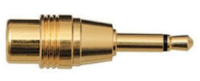 Adaptador Gold; enchufe mono de 1/8 a conector RCA - LA CASA DEL TELEFONO