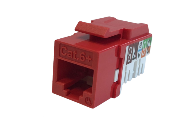 Keystone Jack modular CAT6+ rojo súper delgado – Kuwes AKL-28-2621-13D/RD