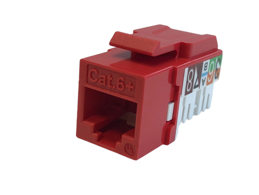Keystone Jack modular CAT6+ rojo súper delgado – Kuwes AKL-28-2621-13D/RD