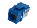 Keystone Jack modular CAT6A azul súper delgado para redes de alto rendimiento – Kuwes AKL-28-2621-6AD/BL