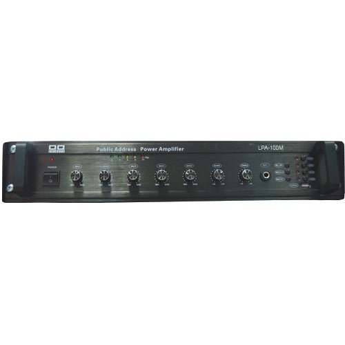 Amplificador de PA de 100W, 4 zonas, 70-100V, MP3, montaje en rack – LPA-100M - LA CASA DEL TELEFONO