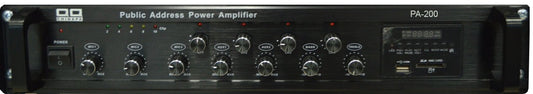Amplificador de PA de 200W PA-200 USB SD FM BT rack ó sobremesa - LA CASA DEL TELEFONO
