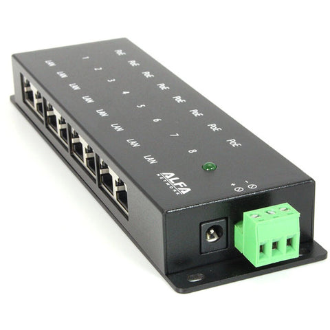 Inyector pasivo de 8 puertos Gigabit POE – APOE08G Alfa Network