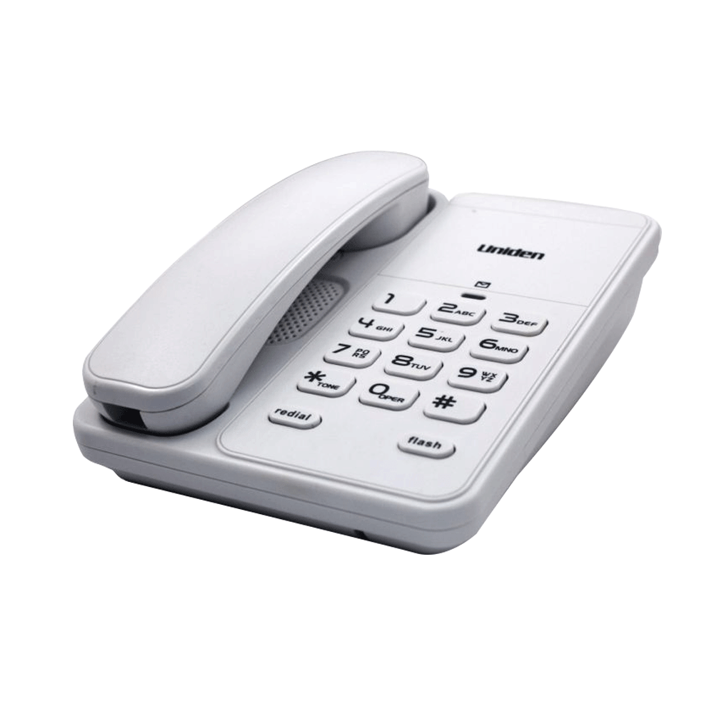 Uniden AS7202 - Teléfono sencillo blanco