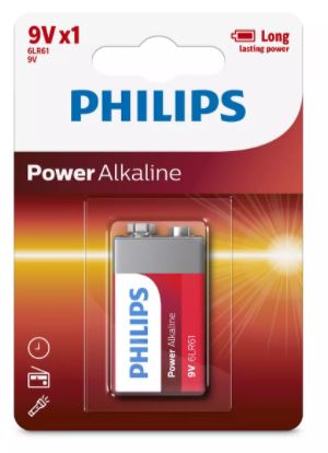 Batería 9V alcalina marca Philips - LA CASA DEL TELEFONO