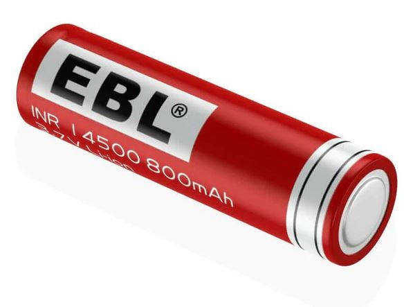 Batería recargable EBL INR14500 3.7V de litio para dispositivos electrónicos