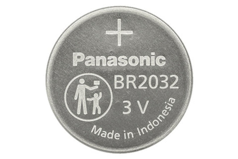 Batería litio BR2032 3V Panasonic para memoria backup industrial alta temperatura