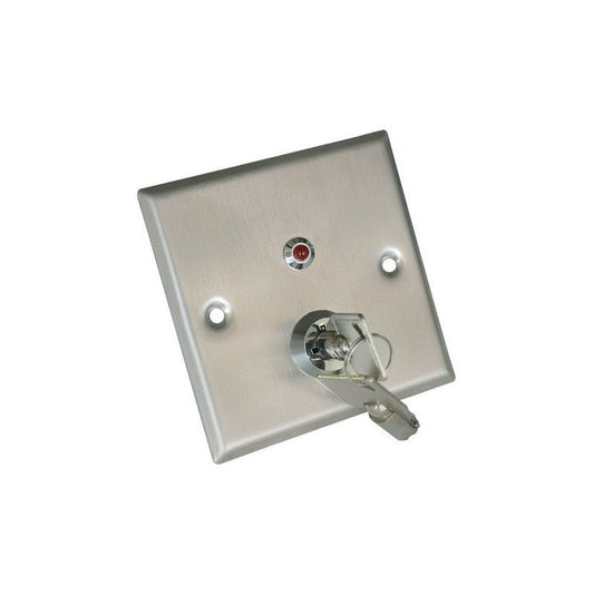 Botón de salida con interruptor de llave tubular, luz LED, placa de acero inoxidable, resistente al agua – YKS-701L - LA CASA DEL TELEFONO
