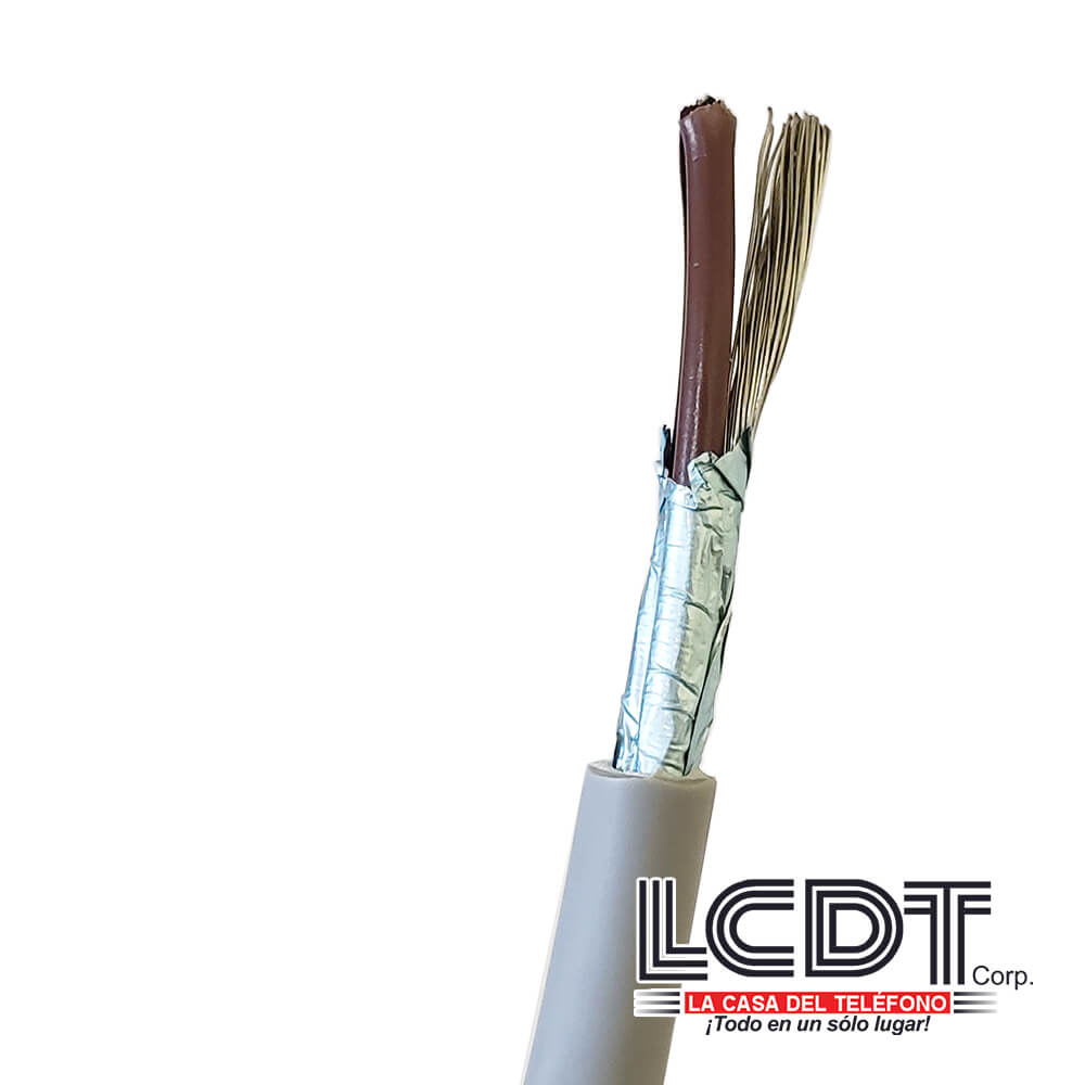 Cable blindado 2 conductores 14AWG + GRD, por pie - LA CASA DEL TELEFONO