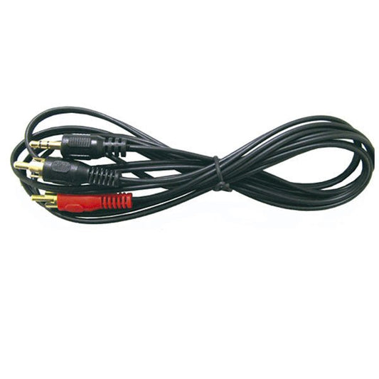 Cable de audio de 3.5mm estéreo macho a 2 RCA macho, 6 pies de largo, conectores dorados – M-209GHQ - LA CASA DEL TELEFONO