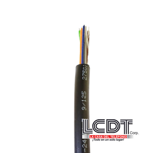 Cable de fibra óptica blindada monomodo 24 filamentos, gel, exterior, por pie - LA CASA DEL TELEFONO