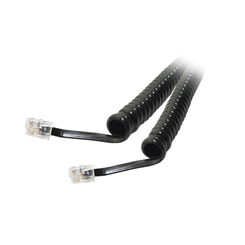 Cable en espiral para auricular en color negro, 15 pies – NCO-2015 Quest - LA CASA DEL TELEFONO