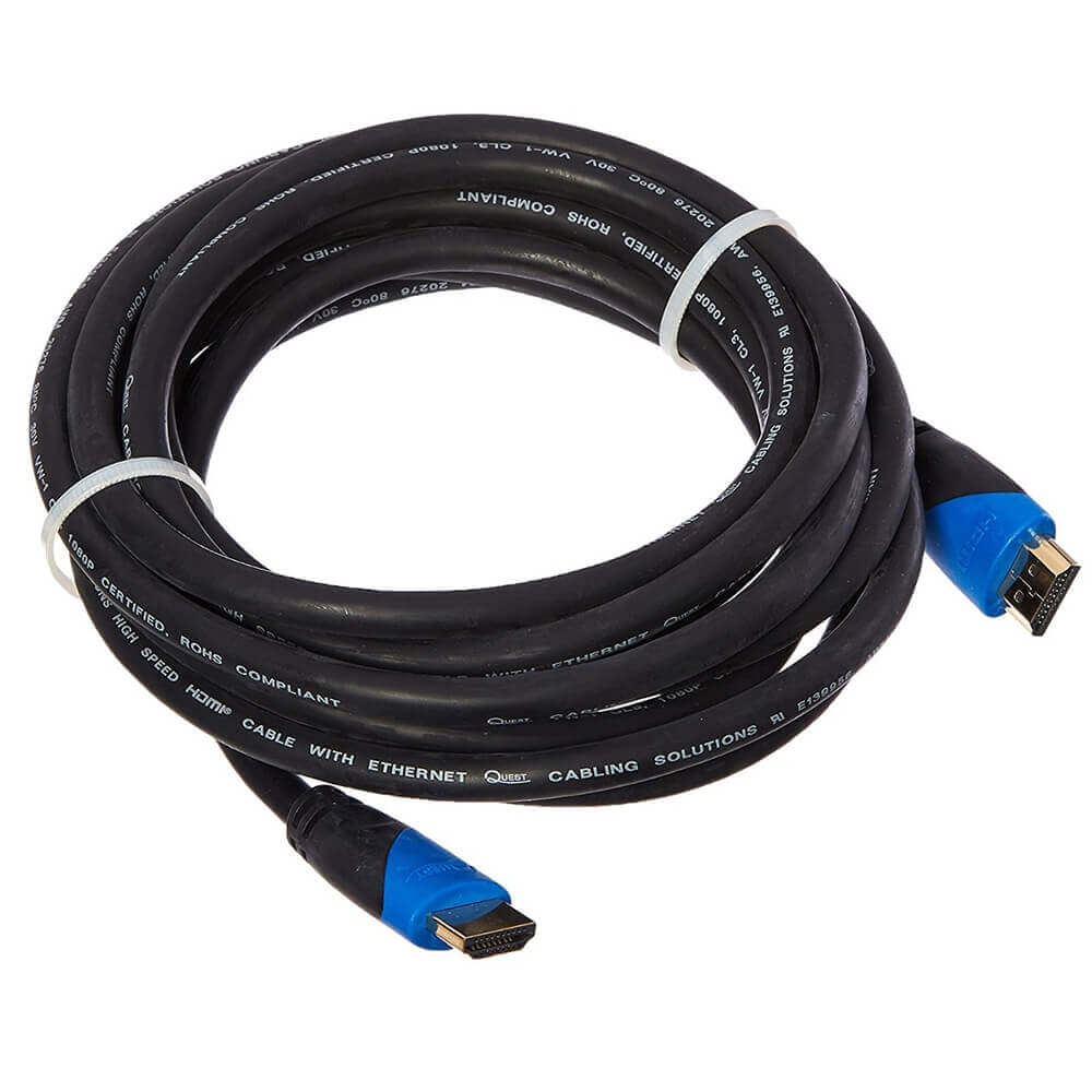 Cable HDMI 4K2K resolución de 2160p de 12 pies de largo, chaqueta CL3 - Quest HDI-1412 - LA CASA DEL TELEFONO