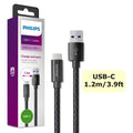 Cable USB-A a USB-C, 1.2M de longitud – Philips DLC2538B