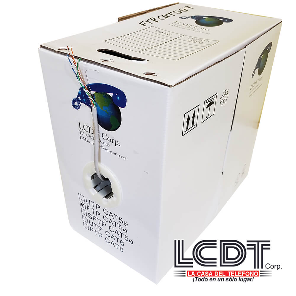 Caja CAT5e FTP Gris, 100% cobre, 1000 pies - LA CASA DEL TELEFONO